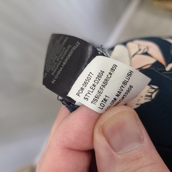 Cynthia Rowley Floral Pants Blue Style D2604 pull on - Picture 7 of 10